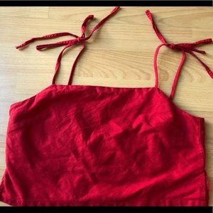 Ruby red Crop Top by John Galt